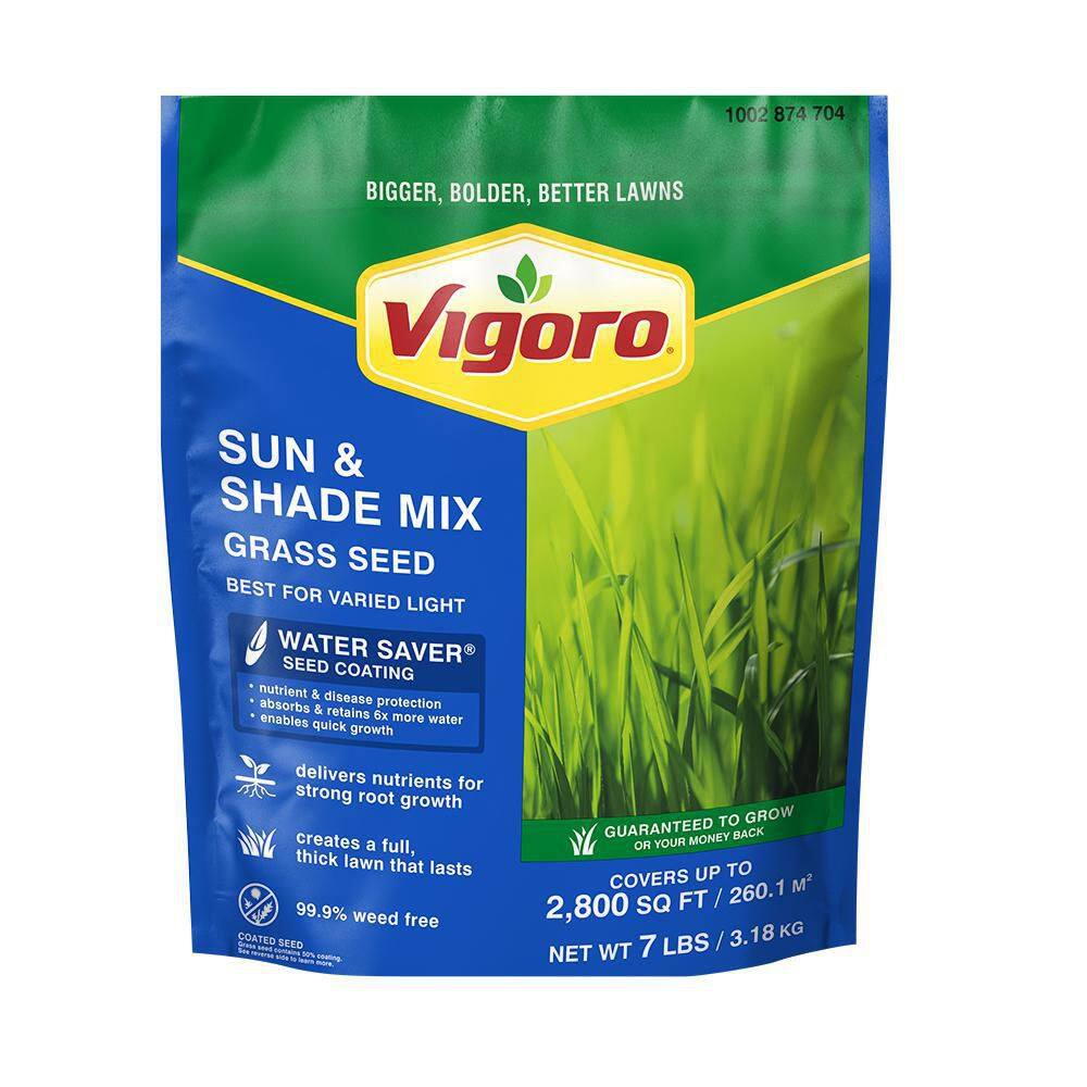 Vigoro 7 lbs. Sun and Shade Grass Seed Mix with Water Saver Seed Coating 25445