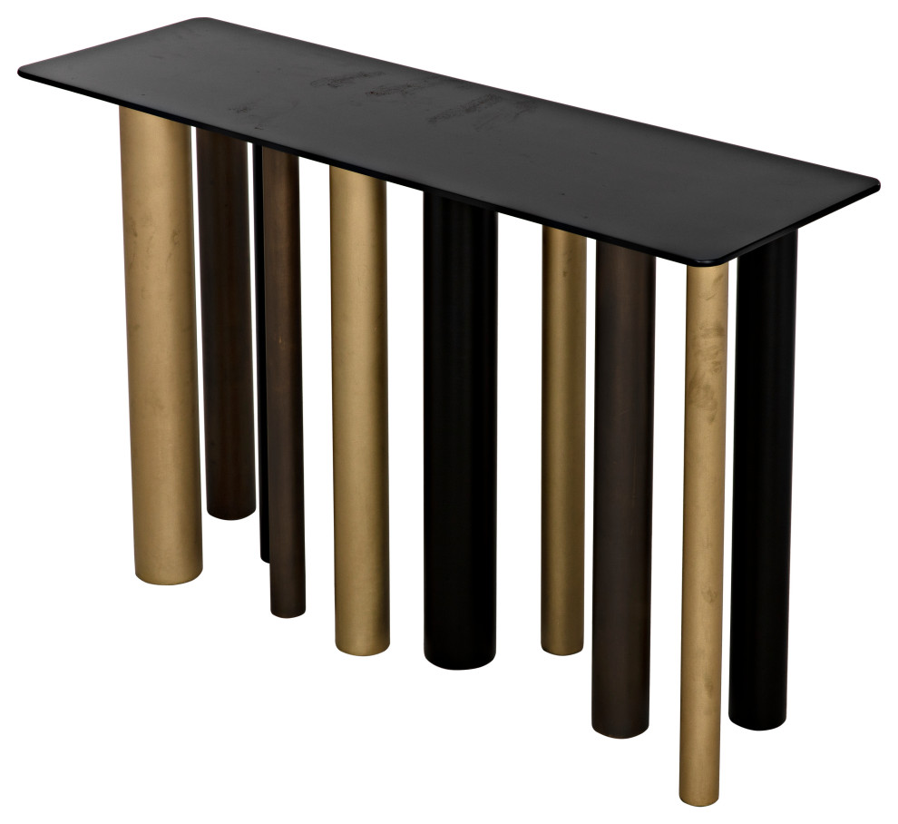 Tessio Console  Steel   Contemporary   Console Tables   by Noir  Houzz