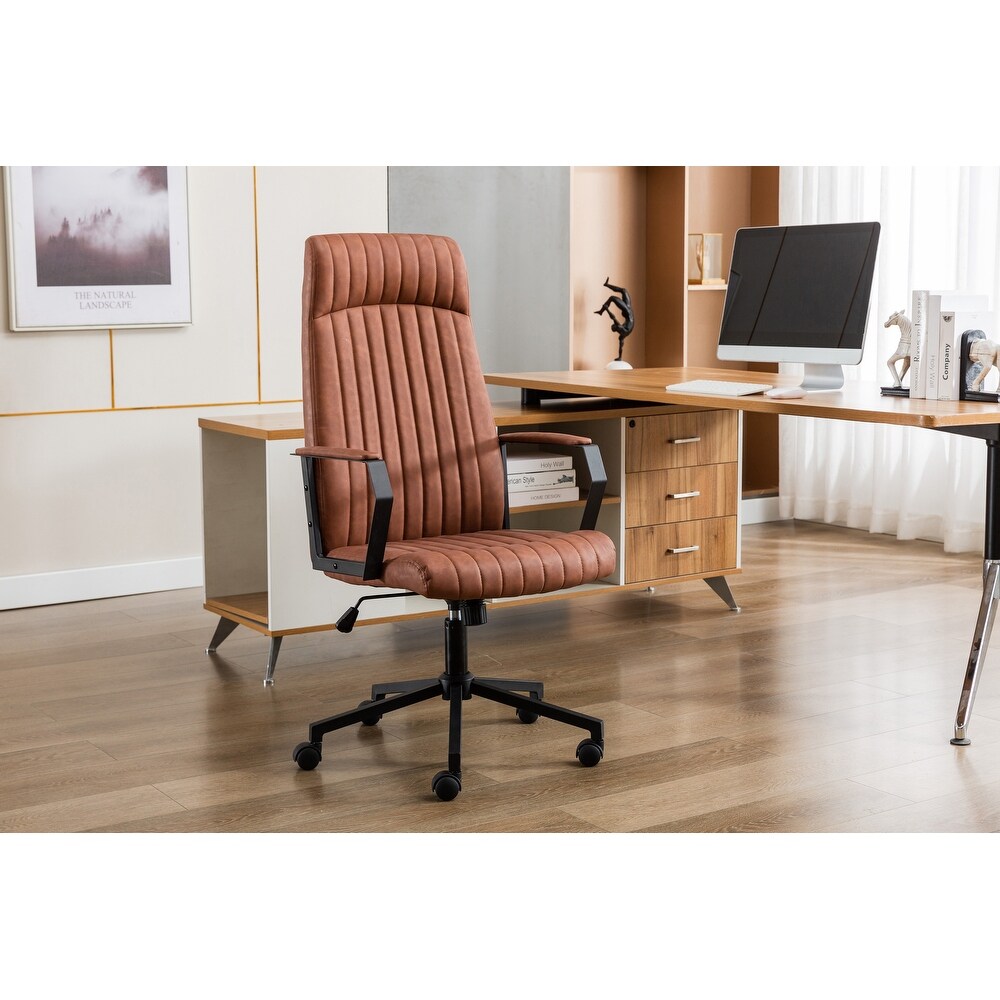 Porthos Home Shea Office Chair with Tilt Mechanism  PU Upholstery