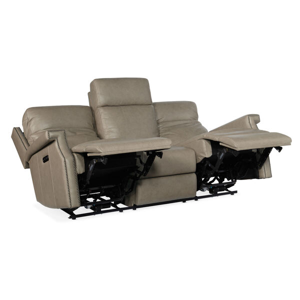 Vaughn Gray Zero Gravity Sofa with Power Headrest