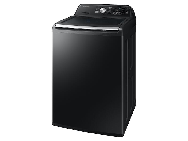 Samsung WA44A3405AV 4.4 Cu. Ft. Top Load Washer With Activewave™ Agitator And Active Waterjet In Brushed Black