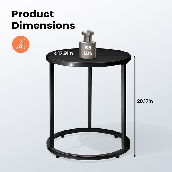 Pellebant Round Steel Side Table End Table