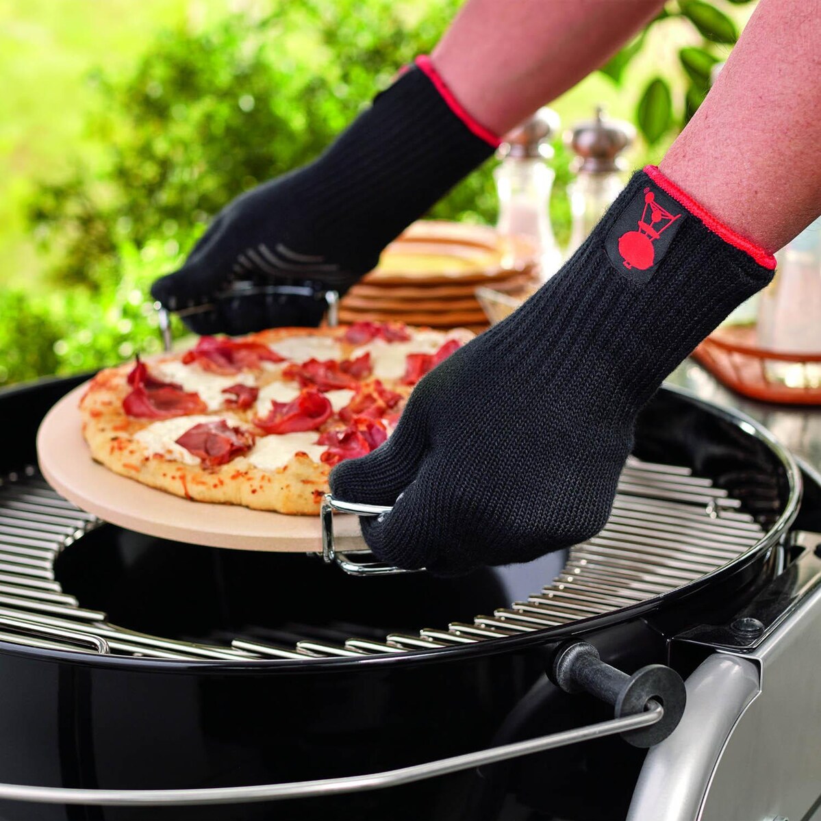 Weber 6535 Premium Large / Extra-Large Grill Gloves With Silicone Grip Pattern Palm