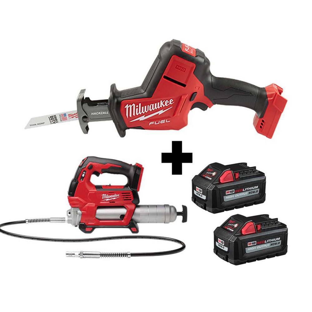 MW M18 FUEL 18V Lithium-Ion Brushless Cordless 6-12 in. Circular Saw and Jig Saw with (2) 6.0Ah Batteries 2719-20-2646-20-48-11-1862