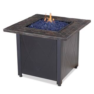 Blue Rhino Endless Summer Outdoor Propane Gas Black Lava Rock Patio Fire Pit GAD1417G