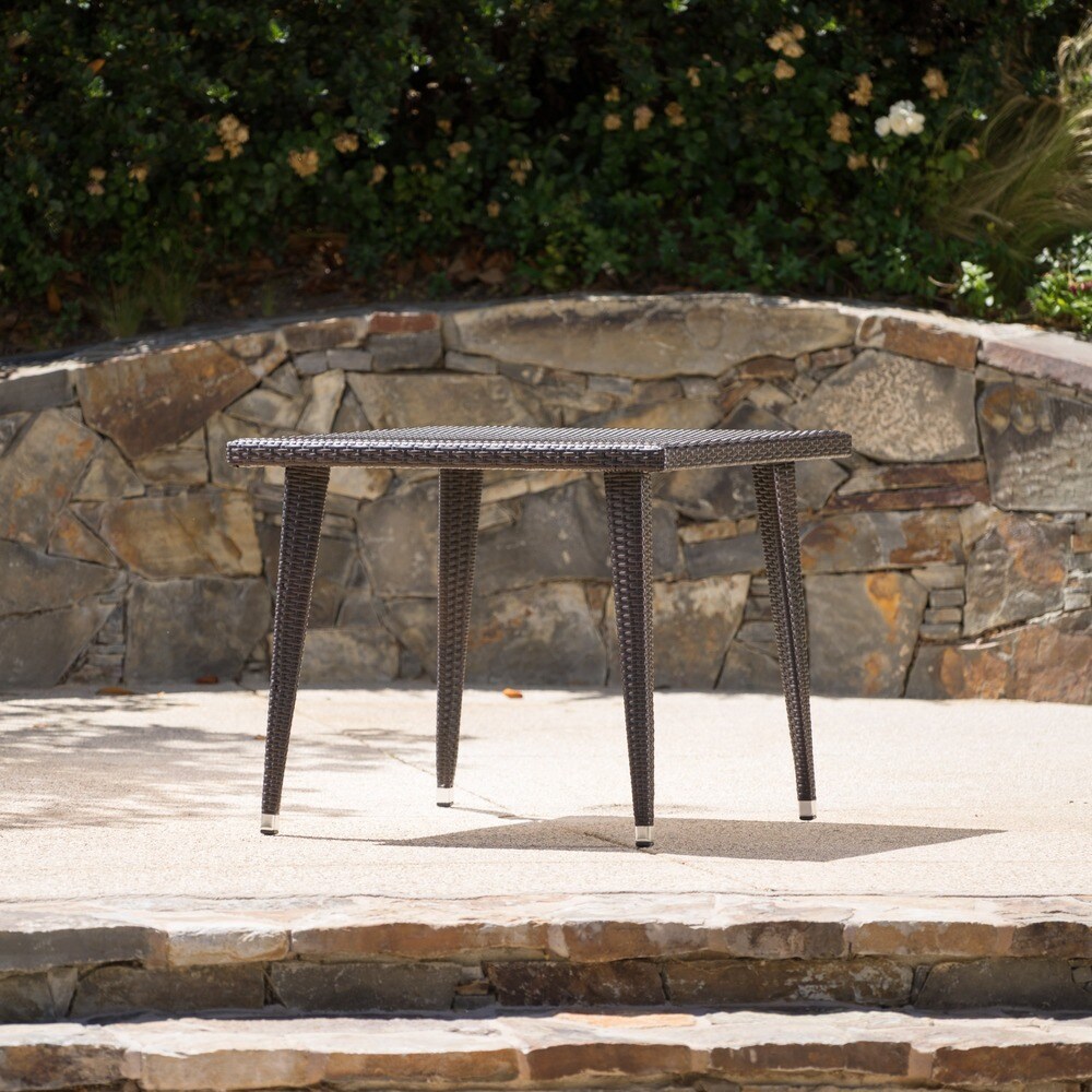 Rutledge Outdoor 5 piece Square Aluminum Wicker Dining Set by Christopher Knight Home