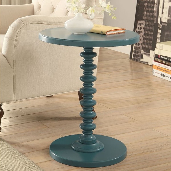 Vintage Style Wooden Round Side Table， End Table