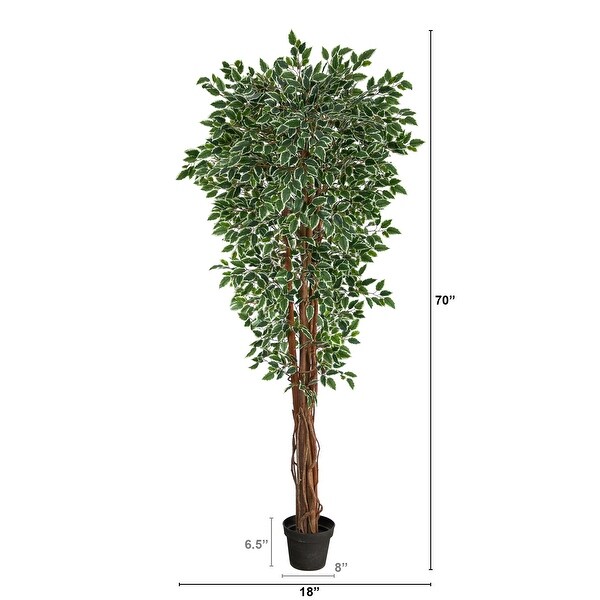 70 Variegated Ficus Artificial Tree UV Resistant (Indoor/Outdoor)