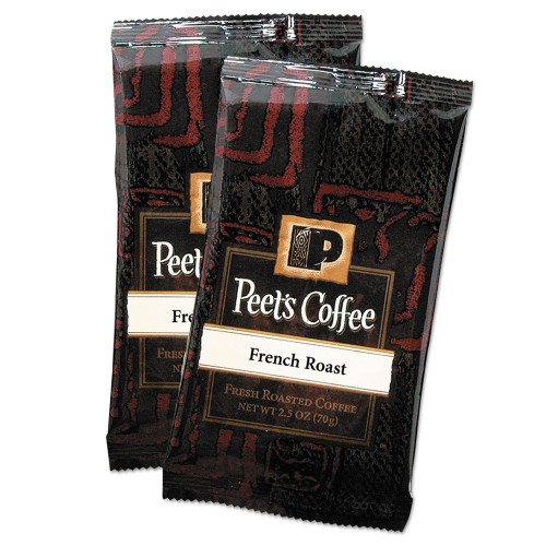 Peet's Coffee and Tea Coffee Portion Packs， French Roast， 2.5 oz Frack Pack， 18/Box (504914)