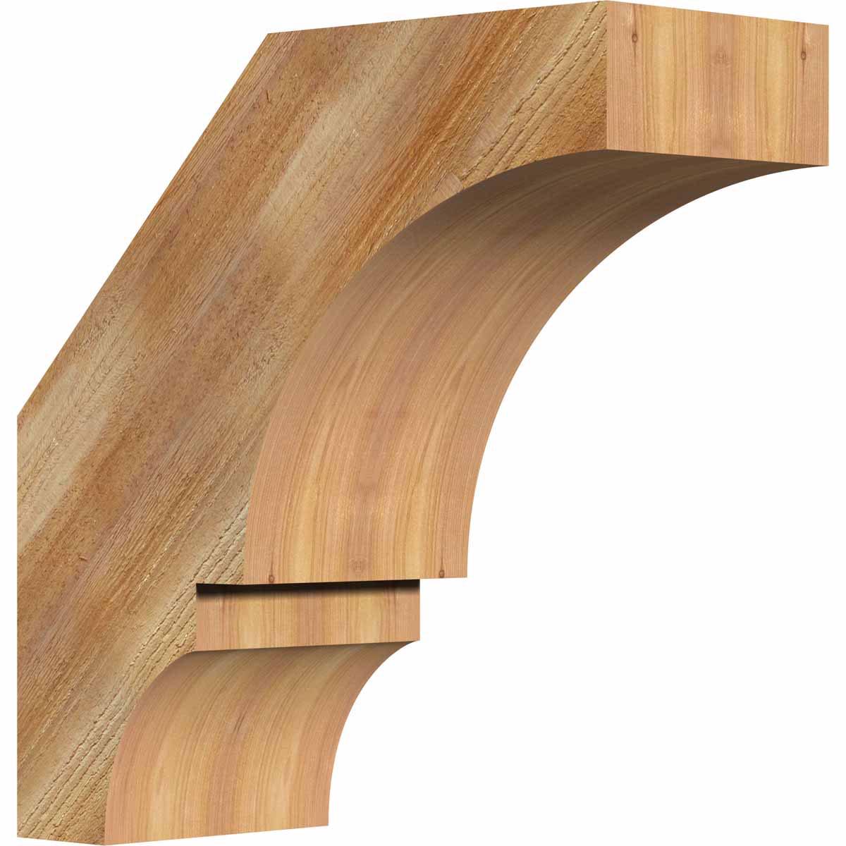 4 W x 10 D x 10 H Balboa Rough Sawn Brace， Western Red Cedar