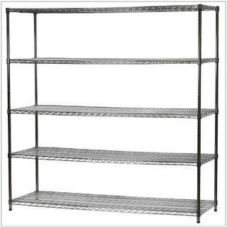 HDX 5-Tier Commercial Grade Heavy Duty Steel Wire Shelving Unit in ChromeMax (72 in. W x 72 in. H x 24 in. D) HD247272-5RCCPS