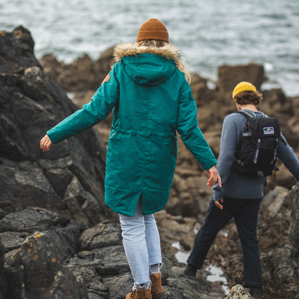 Cordova Bay Sherpa Lined Recycled Jacket - Storm Green