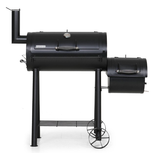 Captiva Designs E02gr006 Offset Charcoal Smoker Black