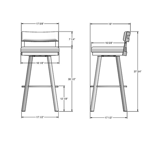 Amisco Travis Swivel Counter and Bar Stool