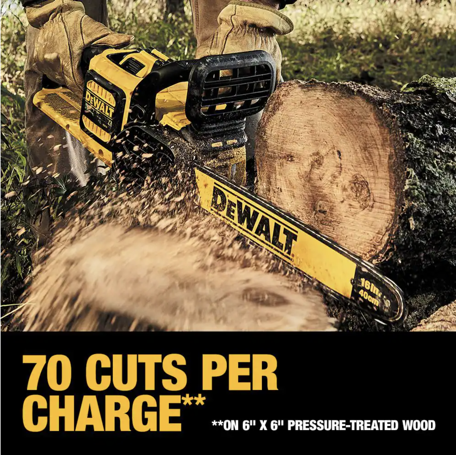 Dewalt 60V MAX 16in. Brushless Cordless Battery Powered Chainsaw Kit with (1) FLEXVOLT 2Ah Battery and Charger (DCCS670T1)