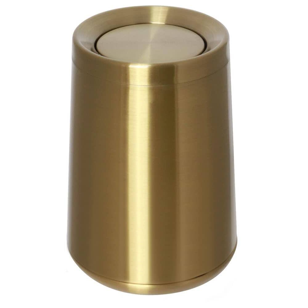 2.6 Gal. Gold Metal Trash Can with Flip Cover HP01WCJV