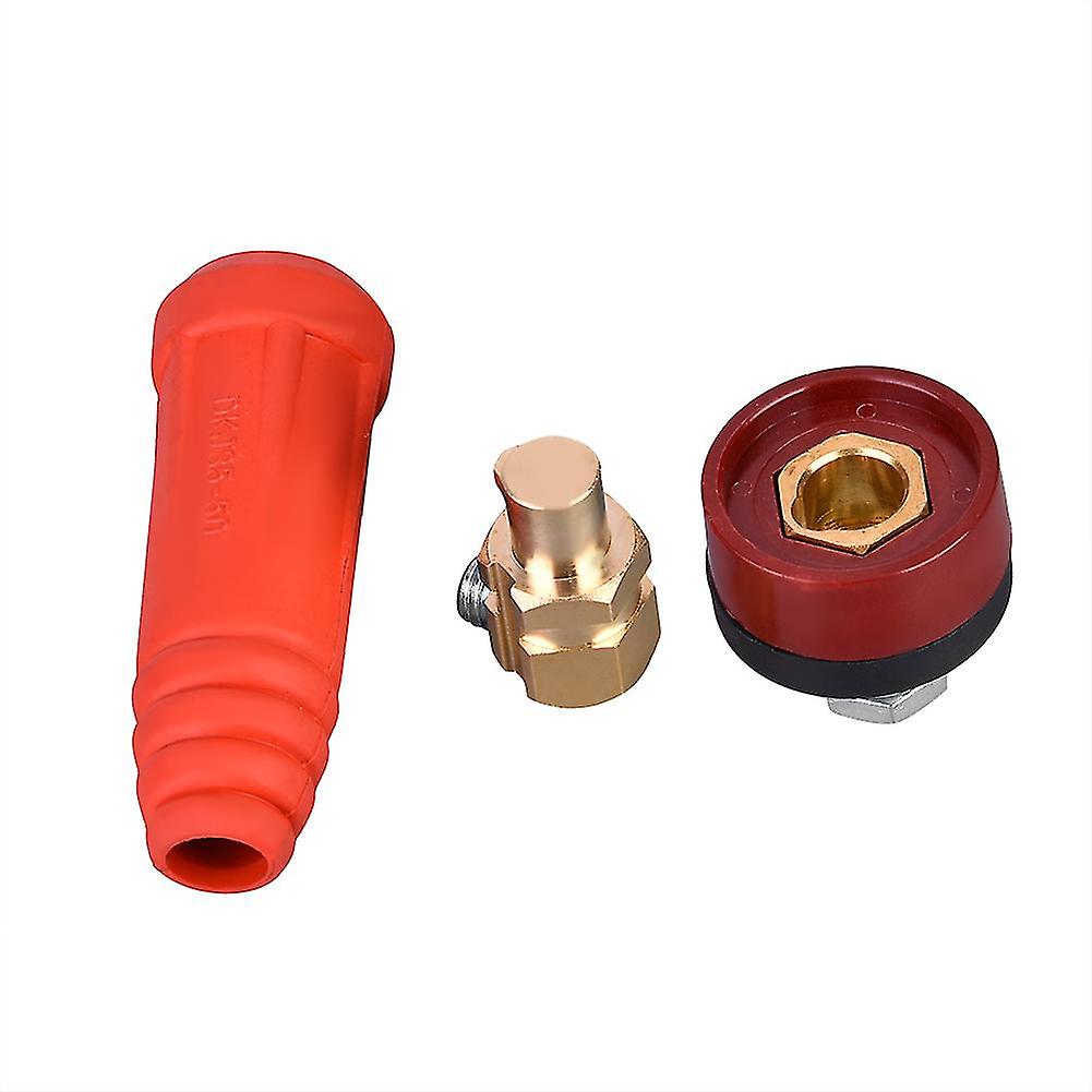 1Pcs DKJ35-50 Red European Style Welding Cable Rapid Connector Quick Fitting Adapter