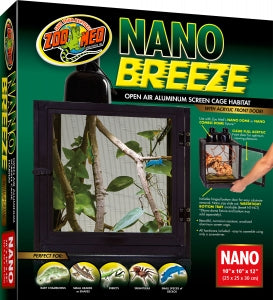 Zoo Med Laboratories 690433 10 x 10 x 12 in. Nano Breeze Alumuninum Screen Cage