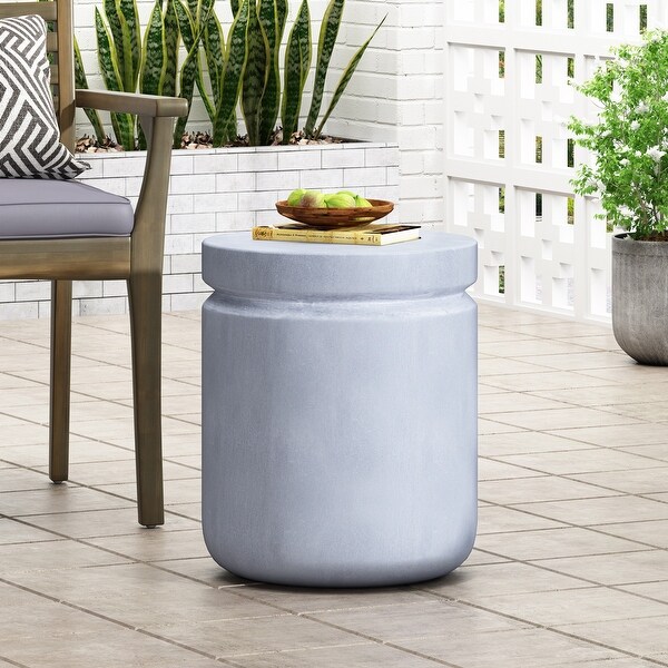 Round Accent Patio Side Table Modular Design Indoor Outdoor End Table