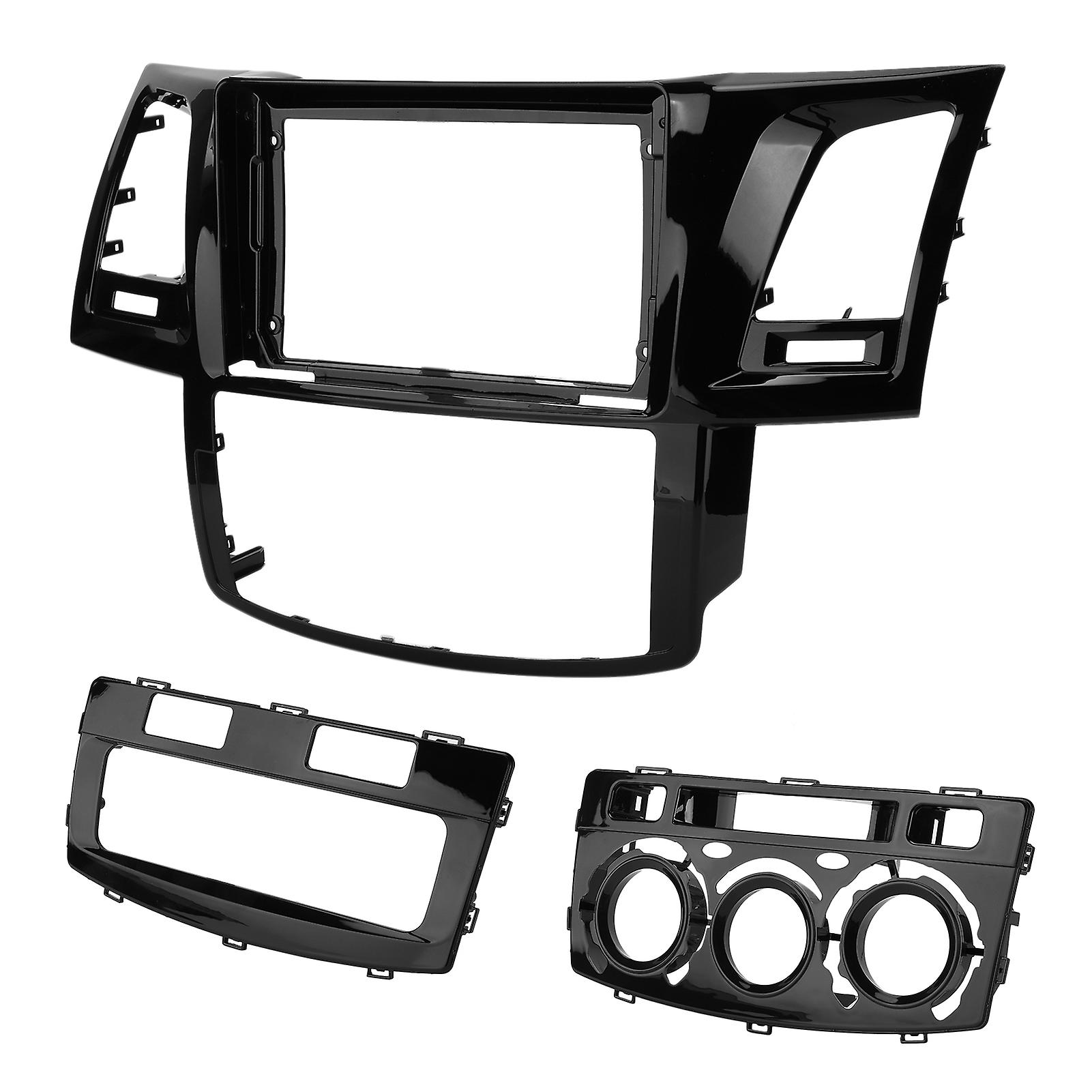 2din Car Stereo Radio Fascia Black Audio Panel Bezel Replacement For Hilux 20092015