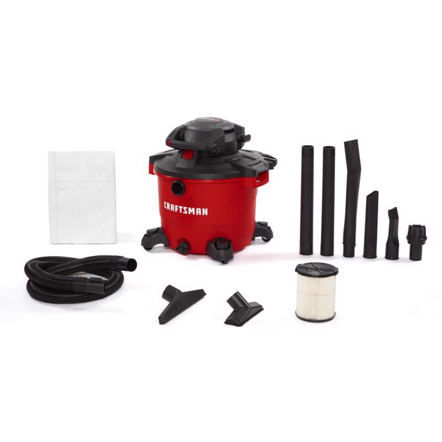 Craftsman 16 gal Corded Wet/Dry Vacuum with Blower 12 amps 120 V 6.5 HP