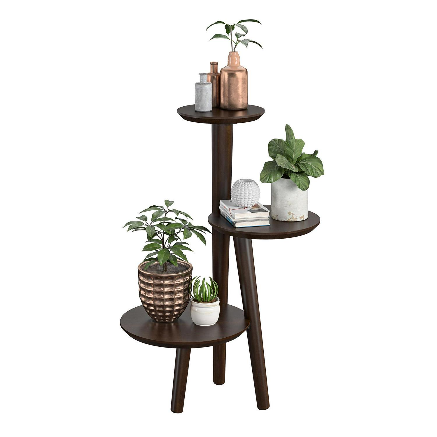 Novogratz Brittany Plant Stand， Walnut