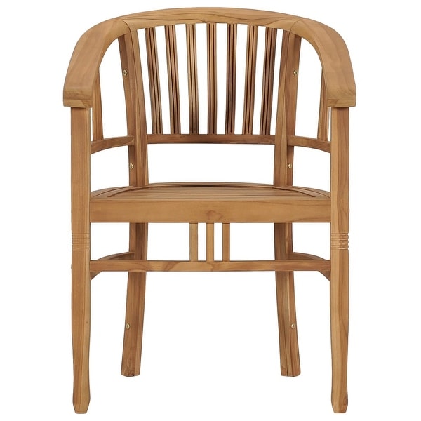 vidaXL Patio Chairs 2 pcs Solid Teak Wood