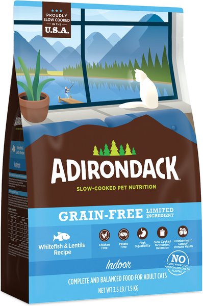 Adirondack Limited Ingredient Whitefish and Lentils Recipe Grain-Free Indoor Dry Cat Food