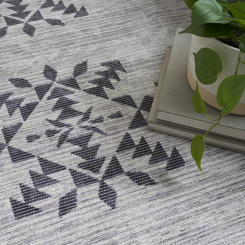 Nicole Curtis Series 1 Scandinavian Geometric Washable Indoor Area Rug