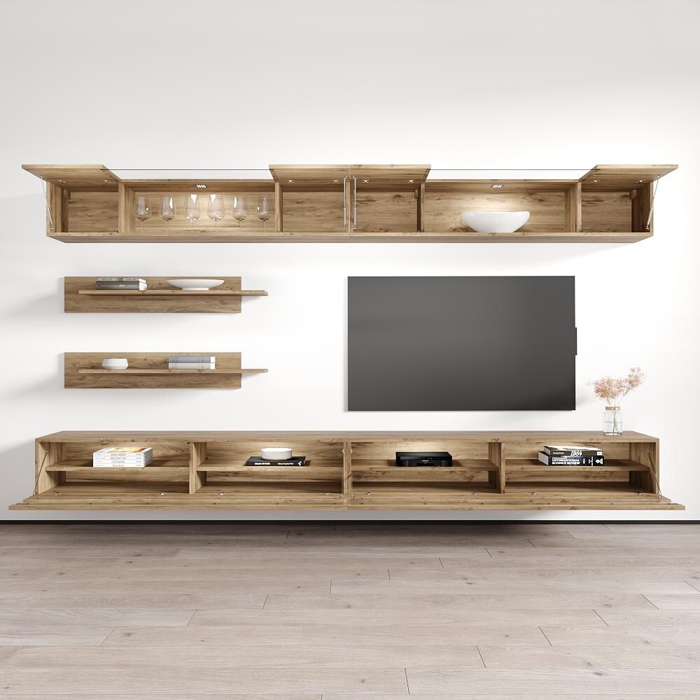 Fly I3 35TV Wall Mounted Floating Modern Entertainment Center