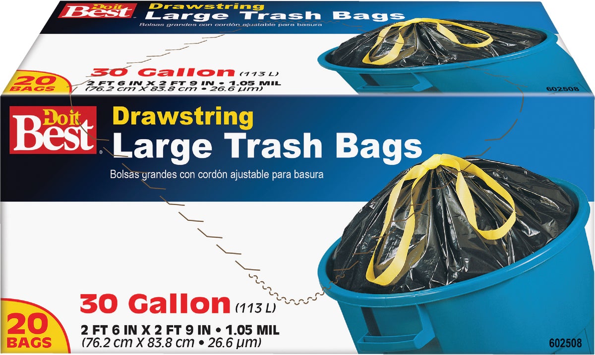 Do it Best Large Trash Bag 30 Gal. Black