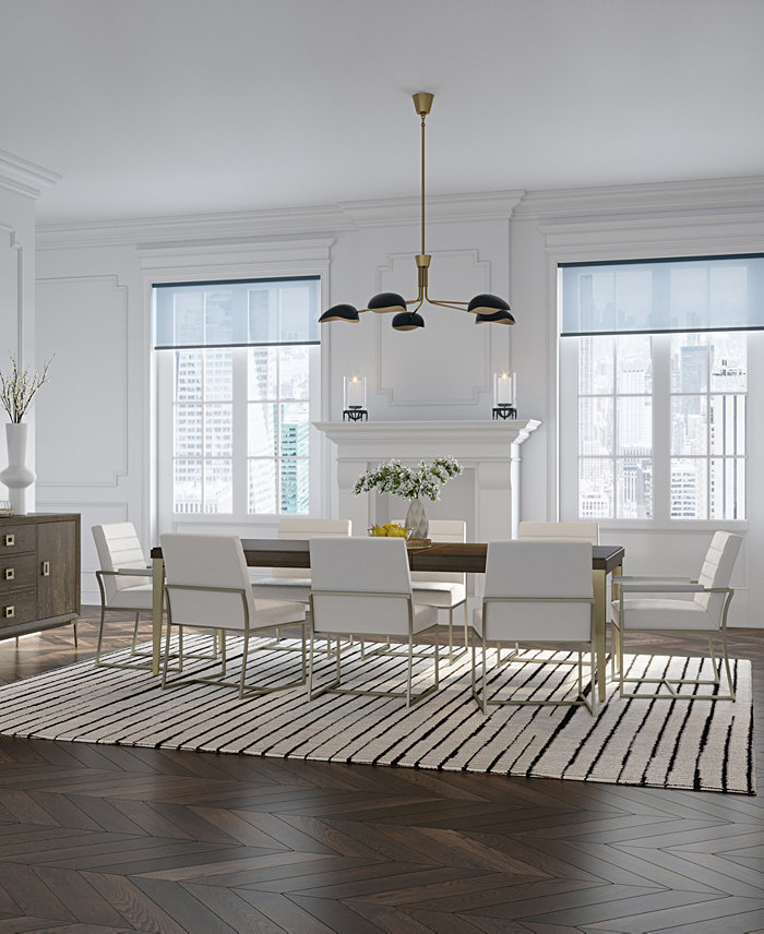 Drew and Jonathan Home Drew and Jonathan Boulevard 9-Pc Dining Set (Rectangular Table + 6 Side Chairs + 2 Arm Chairs)