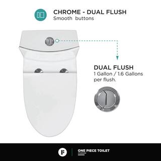 FINE FIXTURES Ultraluxe 12 in. Rough-In 1-Piece 11.6 GPF Dual Flush Elongated Toilet in Shiny Gold Seat Included MOTB7GO-O