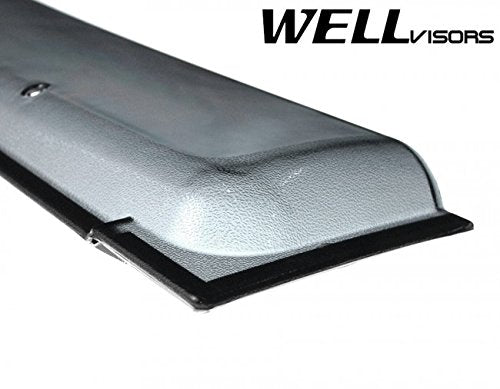 WellVisors Replacement for 2010-Present Lexus GX460 Clip-ON Chrome Trim Smoke Tinted Side Rain Guard Window Visors Deflectors 3-847LX015