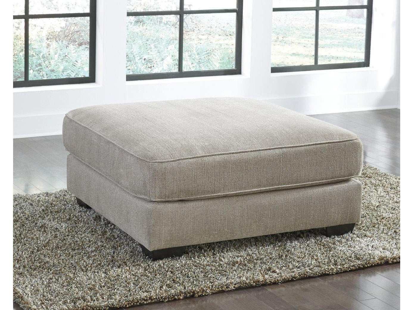 (Online Special Price) Ardsley Pewter Oversized Ottoman