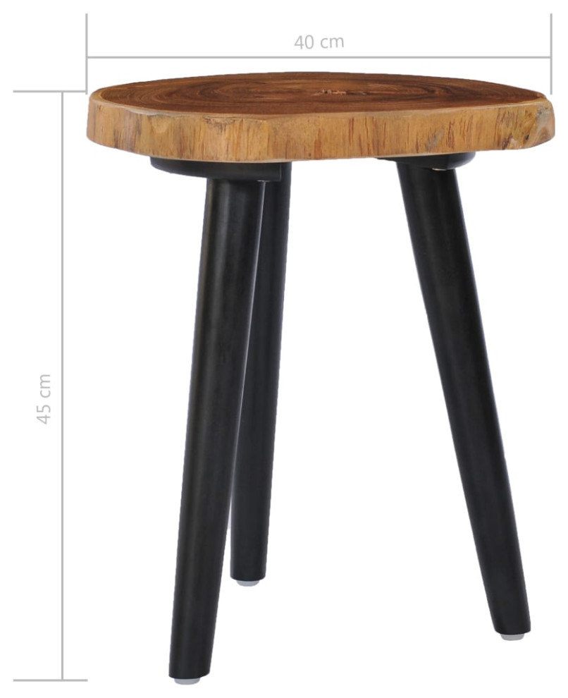 vidaXL Coffee Table End Table Living Room Side Table Solid Teak 15.7 Inch   Midcentury   Coffee Tables   by vidaXL LLC  Houzz