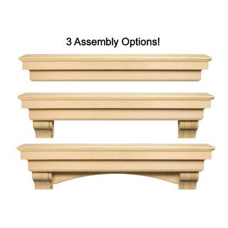 Pearl Mantels 4 ft. Unfinished Paint and Stain Grade Cap-Shelf Mantel RPS48495D