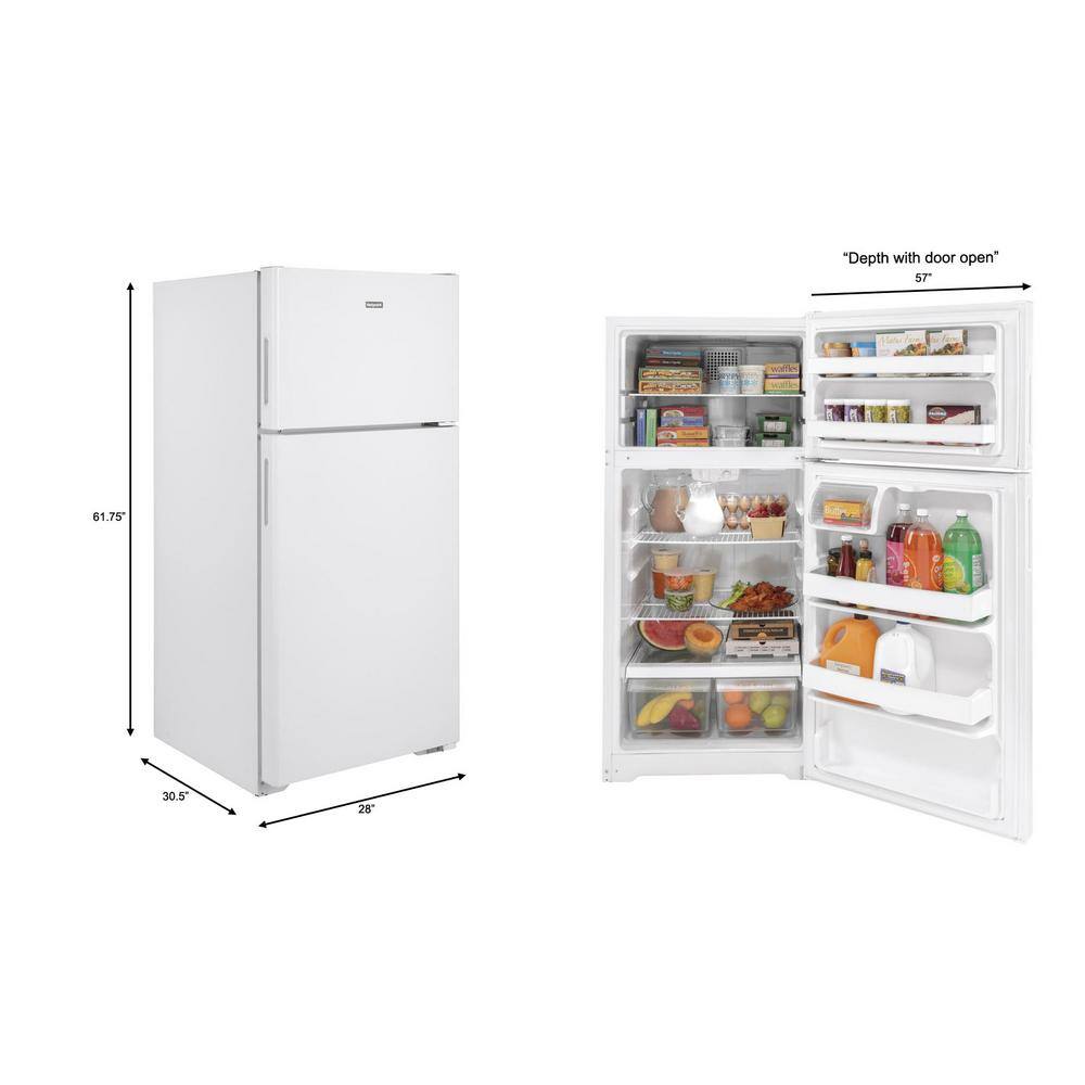 Hotpoint 15.6 cu. ft. Top Freezer Refrigerator in White HPS16BTNRWW