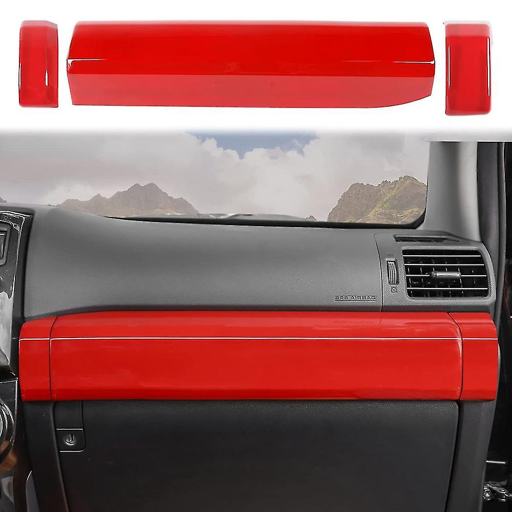 Car Co-pilot Passenger Decoration Trim Passenger Side Dash Trim For - 4runner 2010-2021， Abs Red