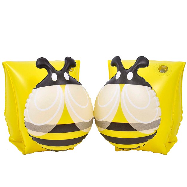 Pool Central Set Of 2 Yellow Bee Children x27 s Arm Floats 3 6 Years