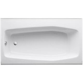 KOHLER Villager 60 in. x 34.25 in. Soaking Bathtub with Left-Hand Drain in White K-713-0