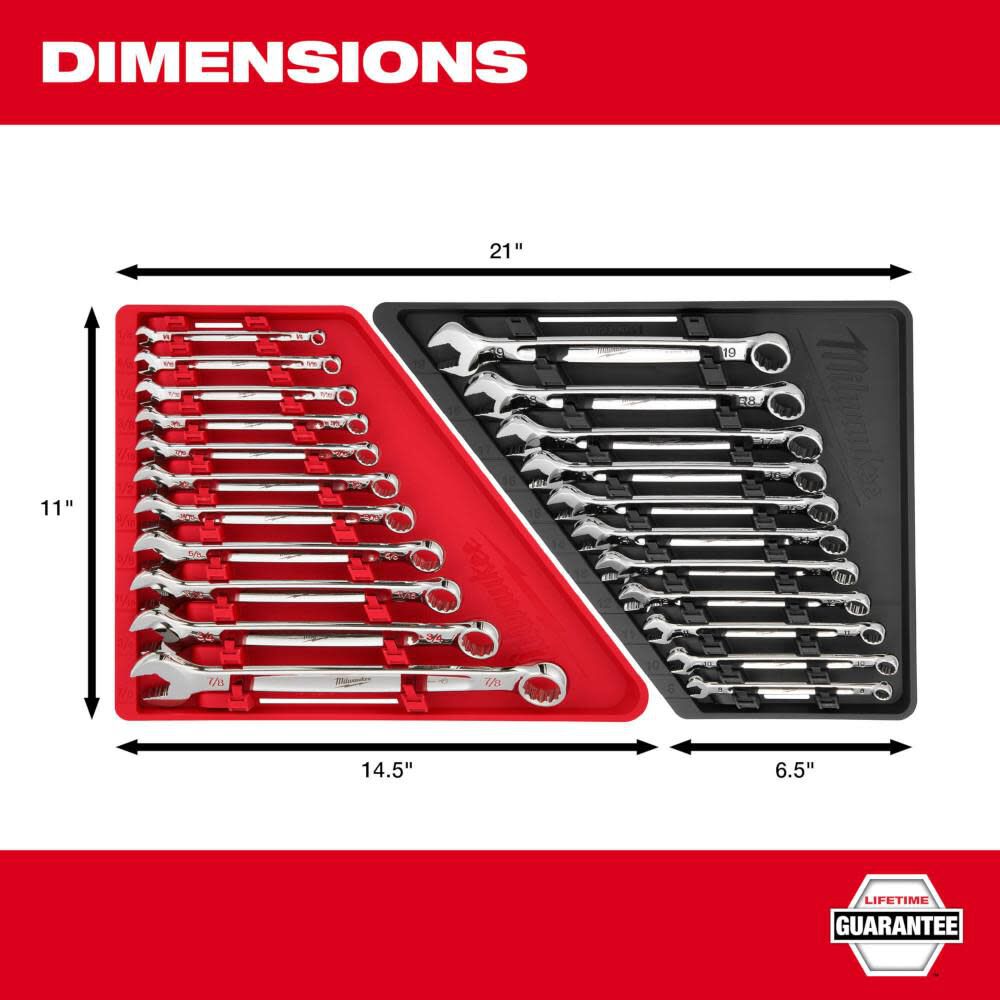 Milwaukee SAE Combination Wrench 11pc Set 48-22-9411 from Milwaukee