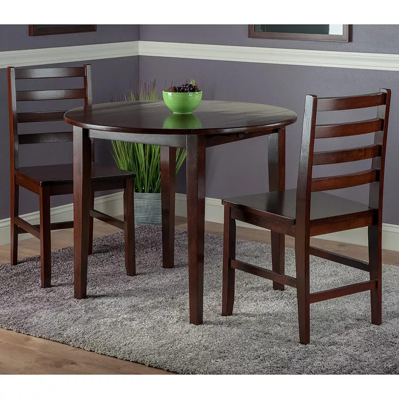 Winsome Clayton Drop-Leaf Table and Chairs 3-piece Set