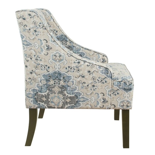 Porch and Den Holman Medallion Pattern Upholstered Swoop Armchair