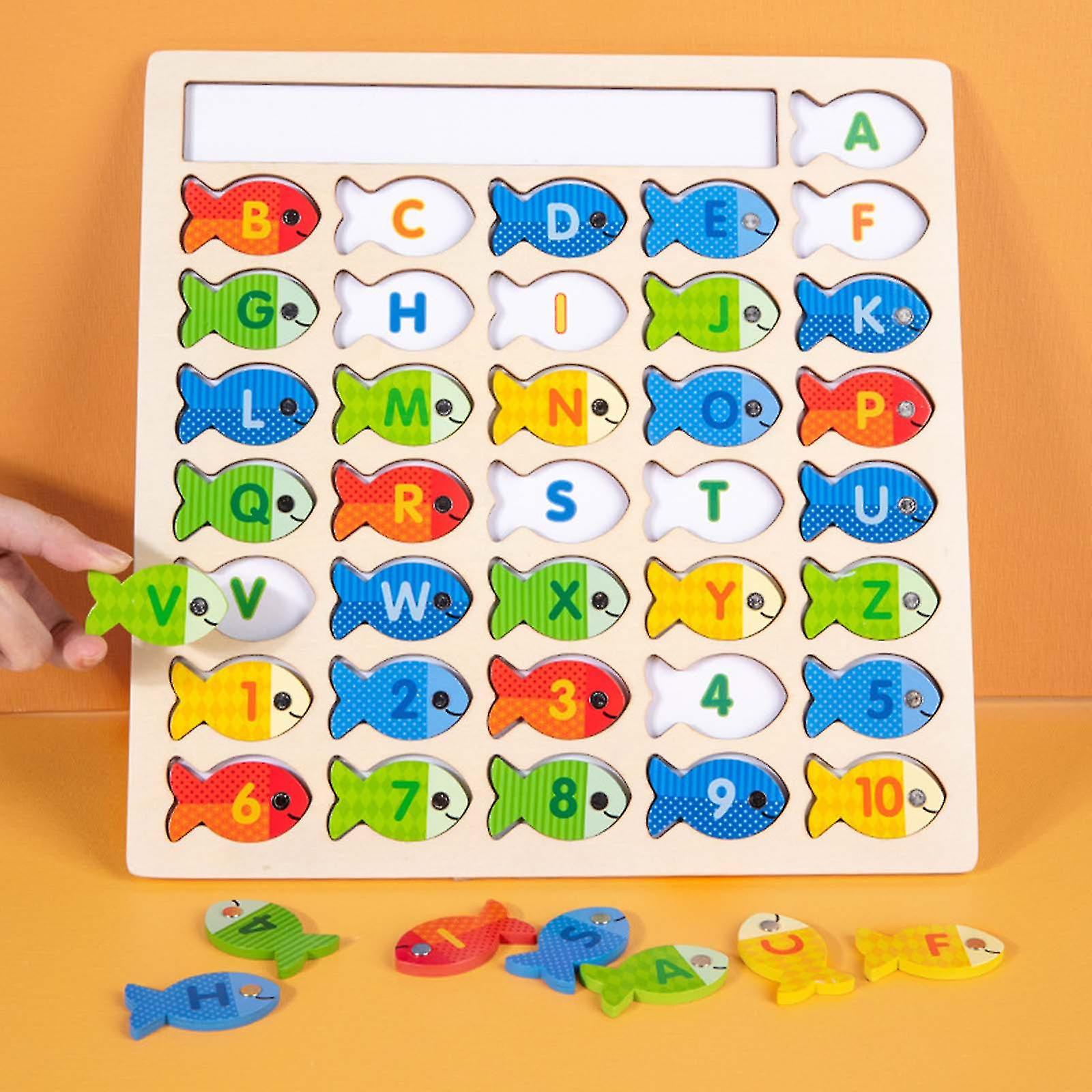 Children Lifelike Puzzle Number Fishing Educational Set Toys Table Games