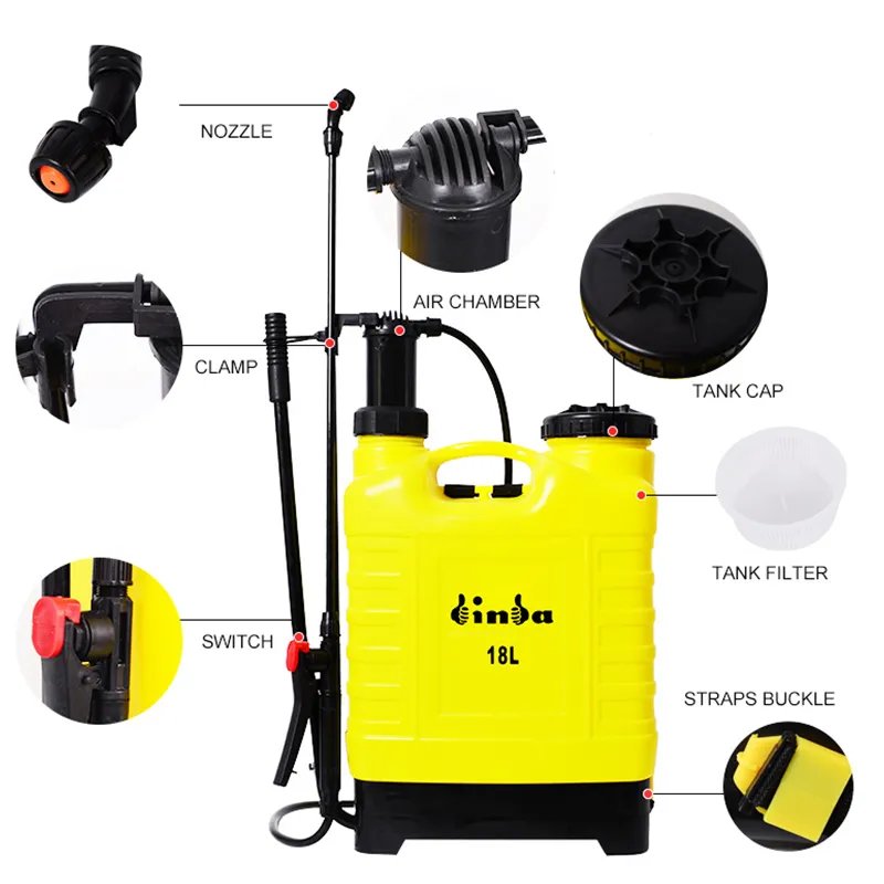 18L Agriculture Sprayer Pump Machine Manual Hand Backpack Water Pump Power Knapsack Sprayer