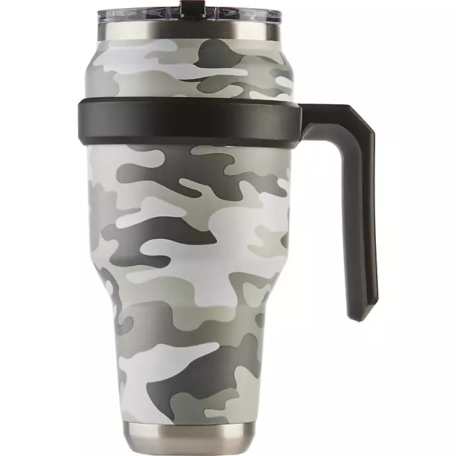 Magellan Outdoors 40 oz Woodland Throwback Tumbler with Lid and Handle