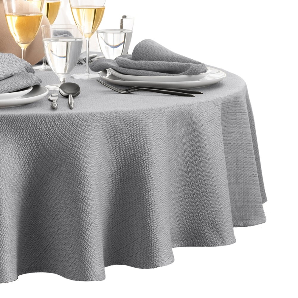 Laurel Solid Texture Water and Stain Resistant Tablecloth