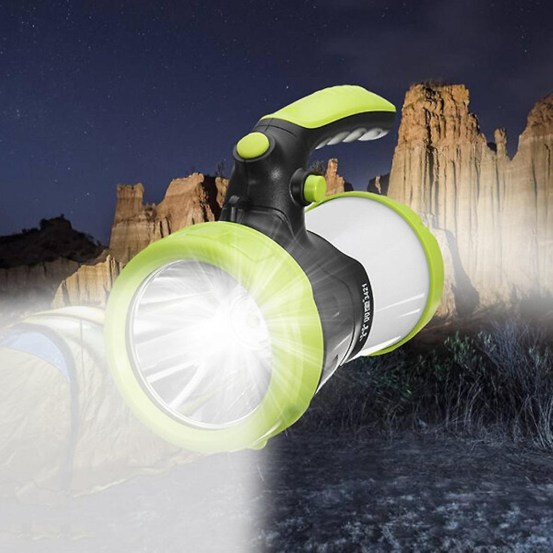 10w Rechargeable Rotating Led Camping Lantern 6000mah Emergency Hiking Light With 4 Modes