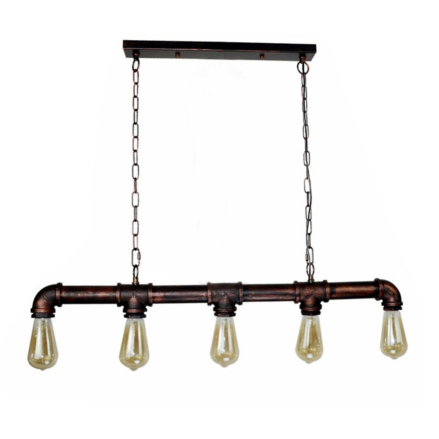 Industrial ceiling steampunk metal pipe loft pendant light~1340